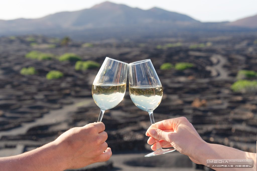 Wine tasting in La Geria, Lanzarote.